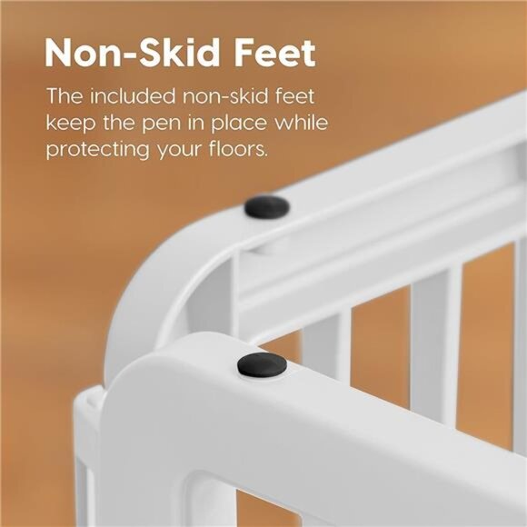 24" Exercise 4-Panel Pet Playpen with Door for Small and Medium Dog, White - Picture 3 of 6